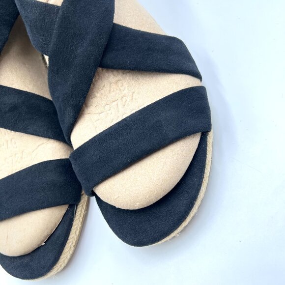 Lifestride Womens Size 9.5 Black Espadrilles Wedges Sandals Shoes - Picture 5 of 13